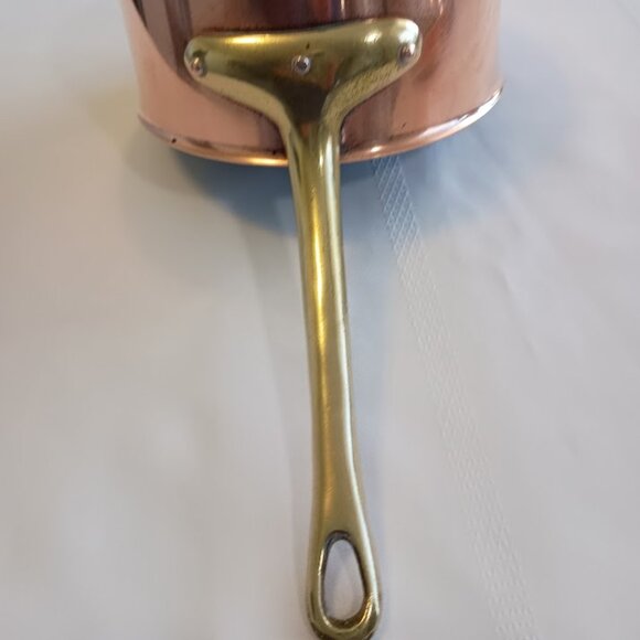 Three Piece Copper Clad, Brass and Stainless Frying Pan and Saucepan with Lid - Picture 5 of 10